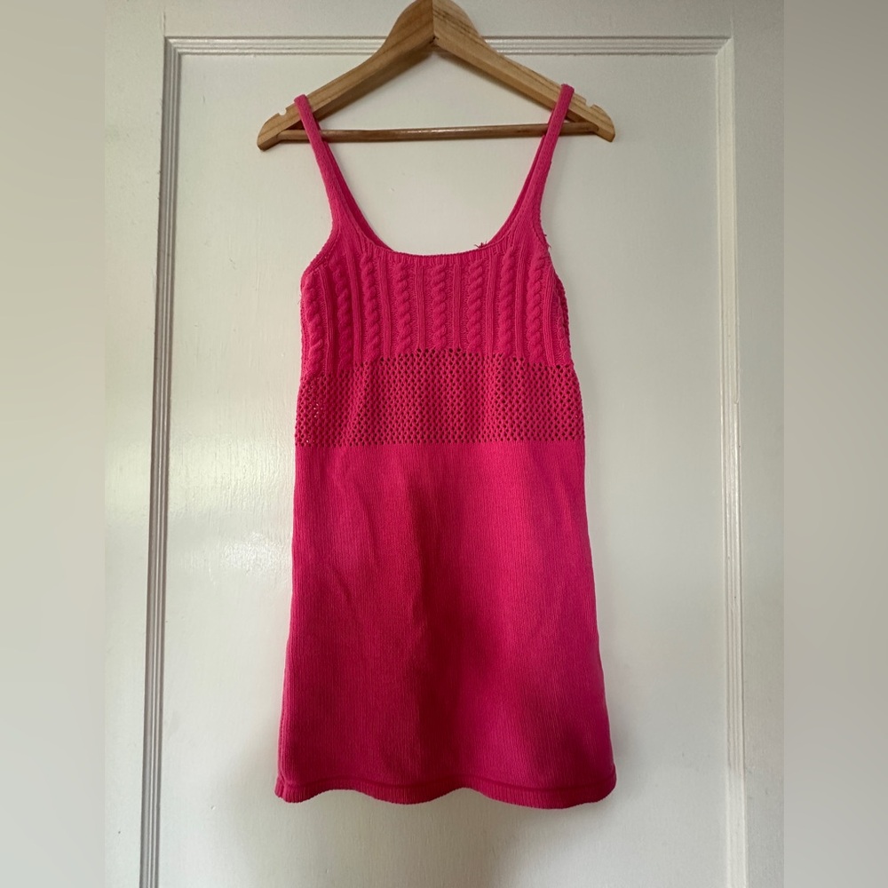 Hot Pink Knit Dress